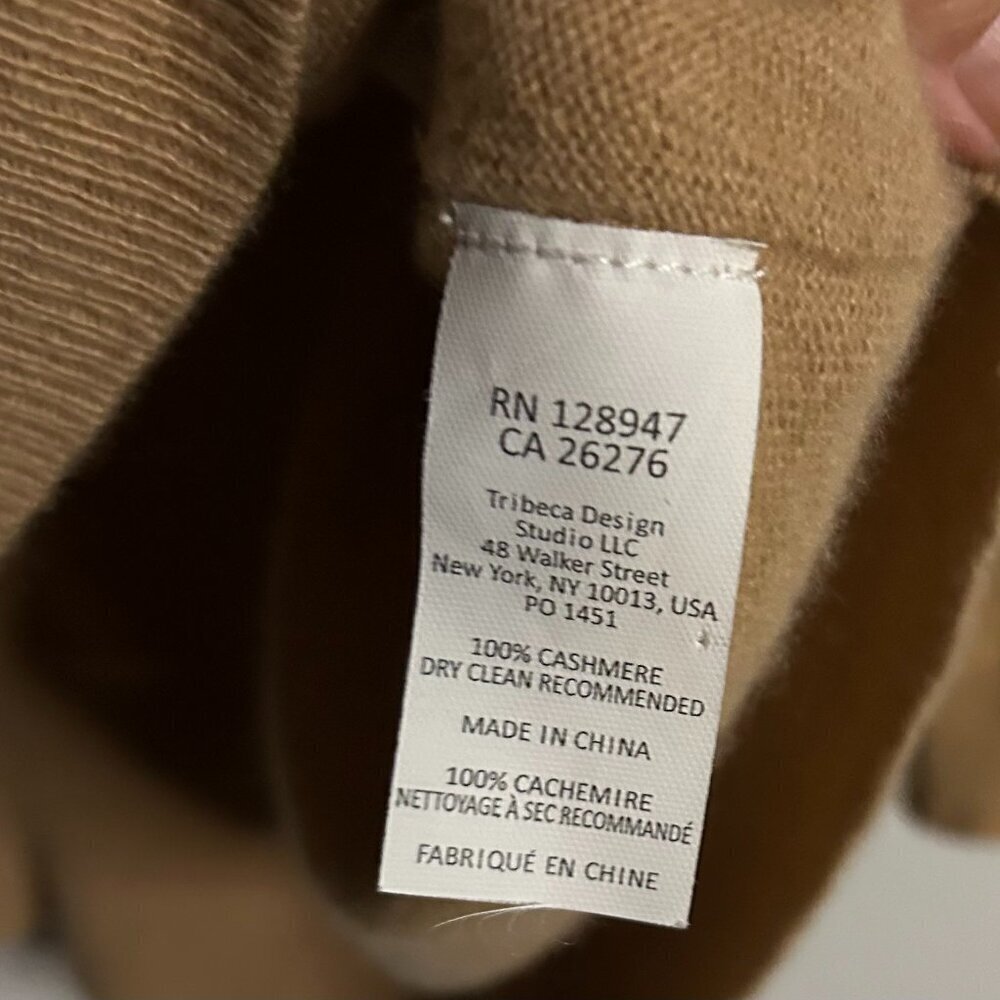 Nili Lotan Cashmere Scoop Neck Sweater in Brown Color Size L - Picture 5 of 5